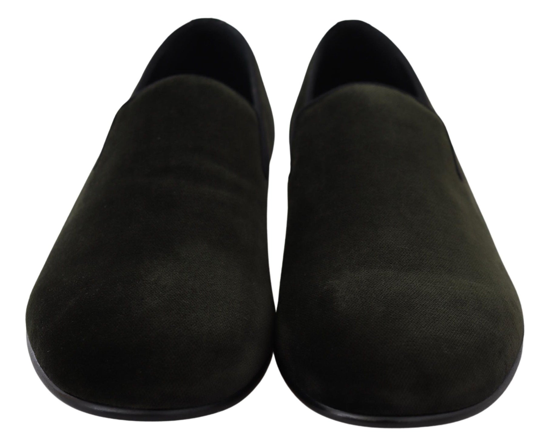 Dolce & Gabbana Green Velvet Slip On Mens Loafers Shoes | Regal Royce