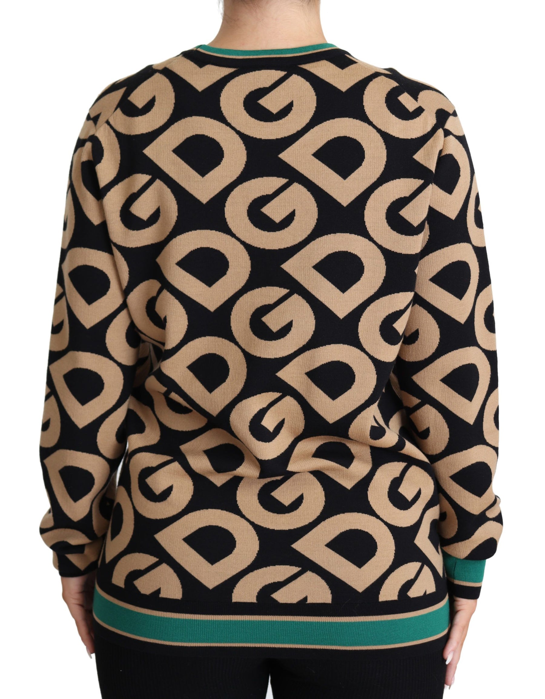 Dolce & Gabbana Multicolor DG Mania Wool Crewneck Pullover Sweater | Regal Royce