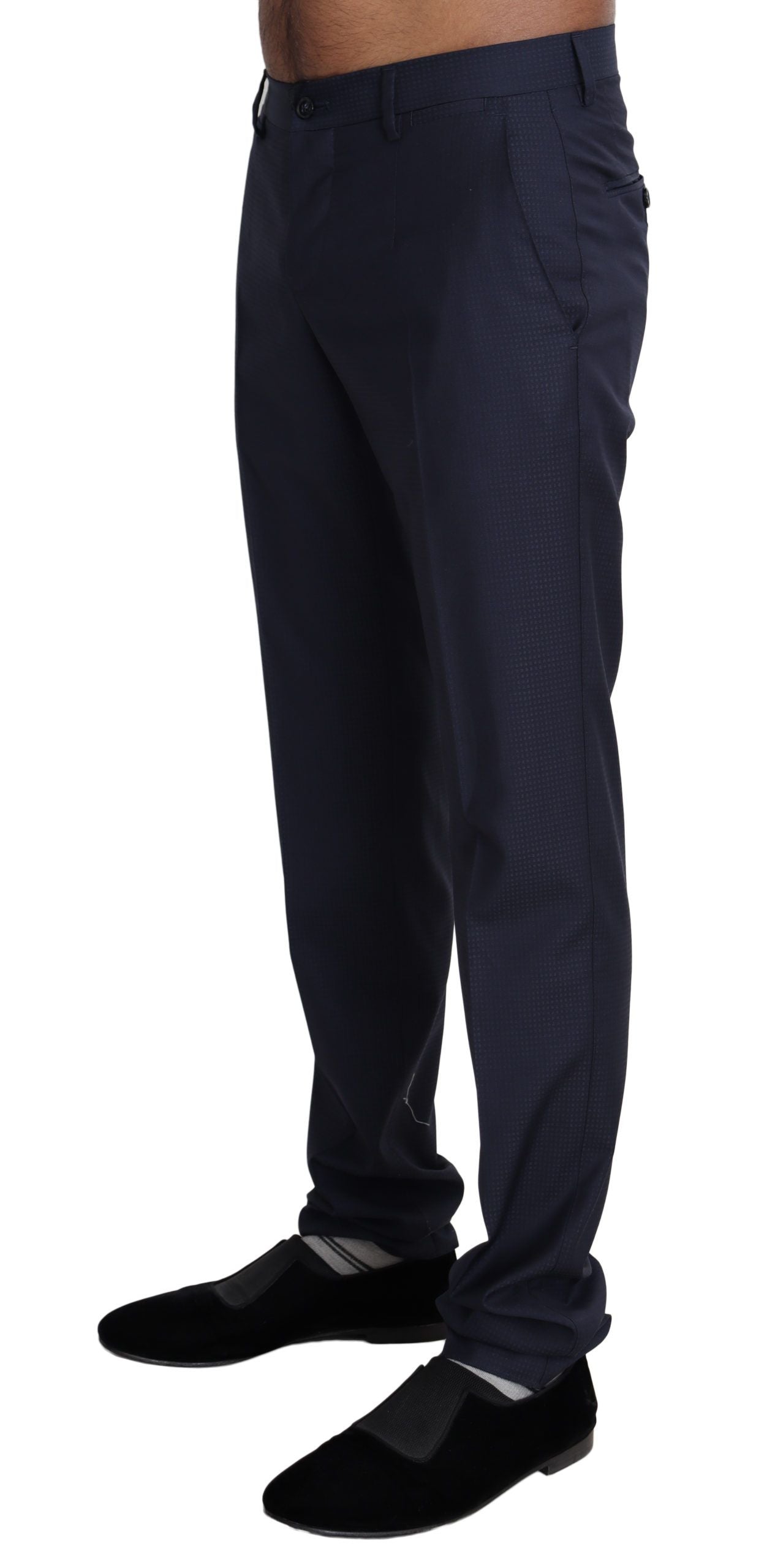 Dolce & Gabbana Navy Blue Dress Formal Men Trouser Pants | Regal Royce