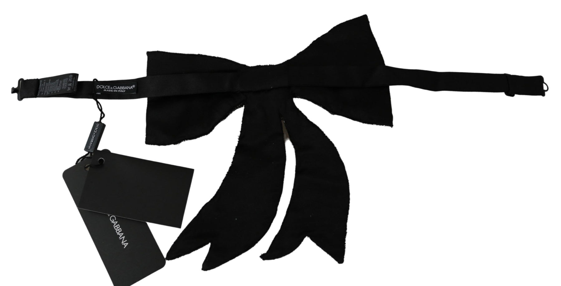 Dolce & Gabbana Silver Tone 100% Silk Crystal Embellished Women  Bowtie | Regal Royce