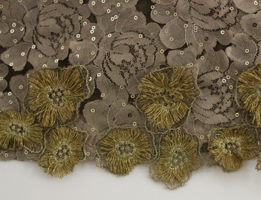 Lanre Da Silva Ajayi GOLD Long Lace Maxi Crystal Dress | Regal Royce