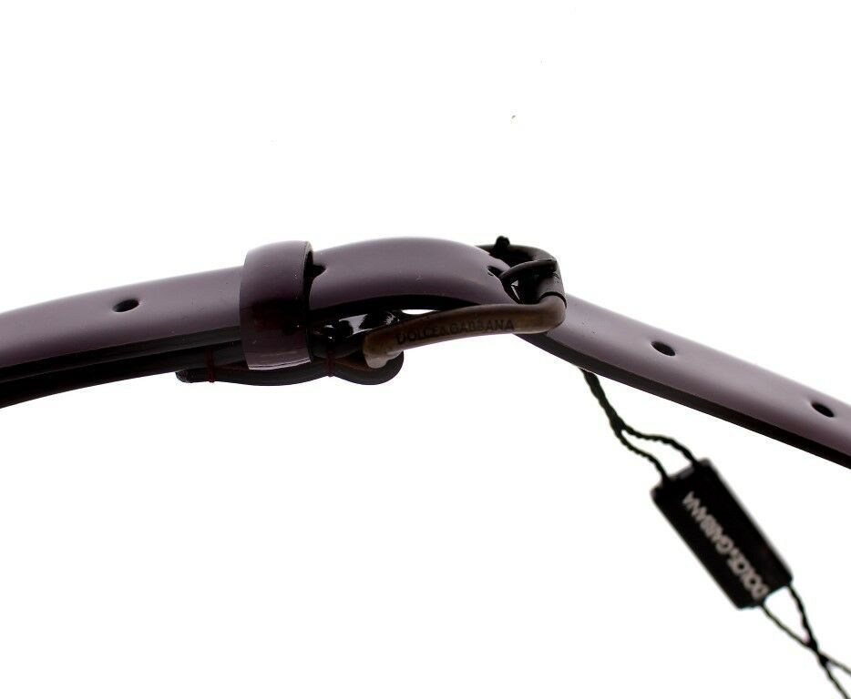 Dolce & Gabbana Purple Leather Logo Cintura Gürtel Belt | Regal Royce