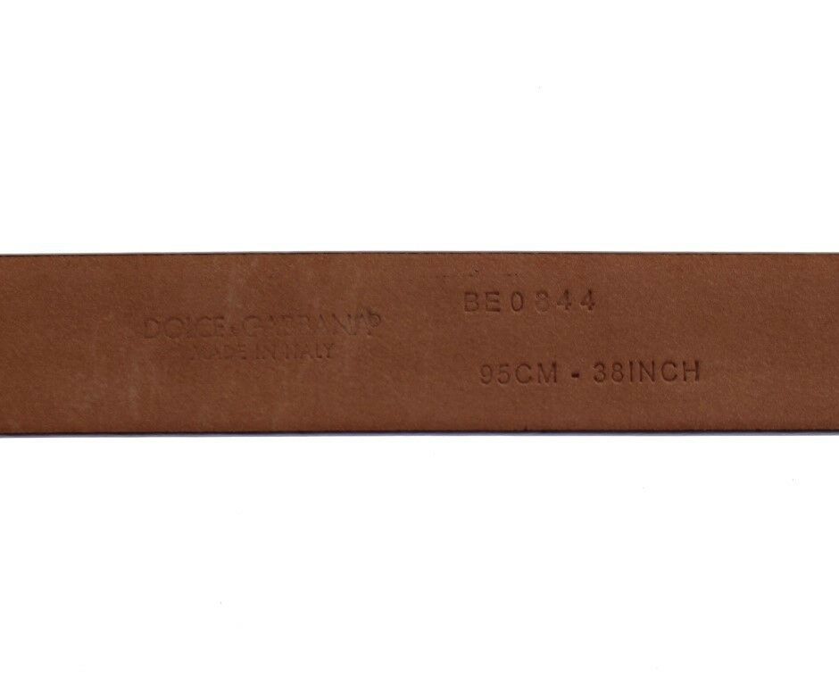 Dolce & Gabbana Purple Leather Logo Cintura Gürtel Belt | Regal Royce