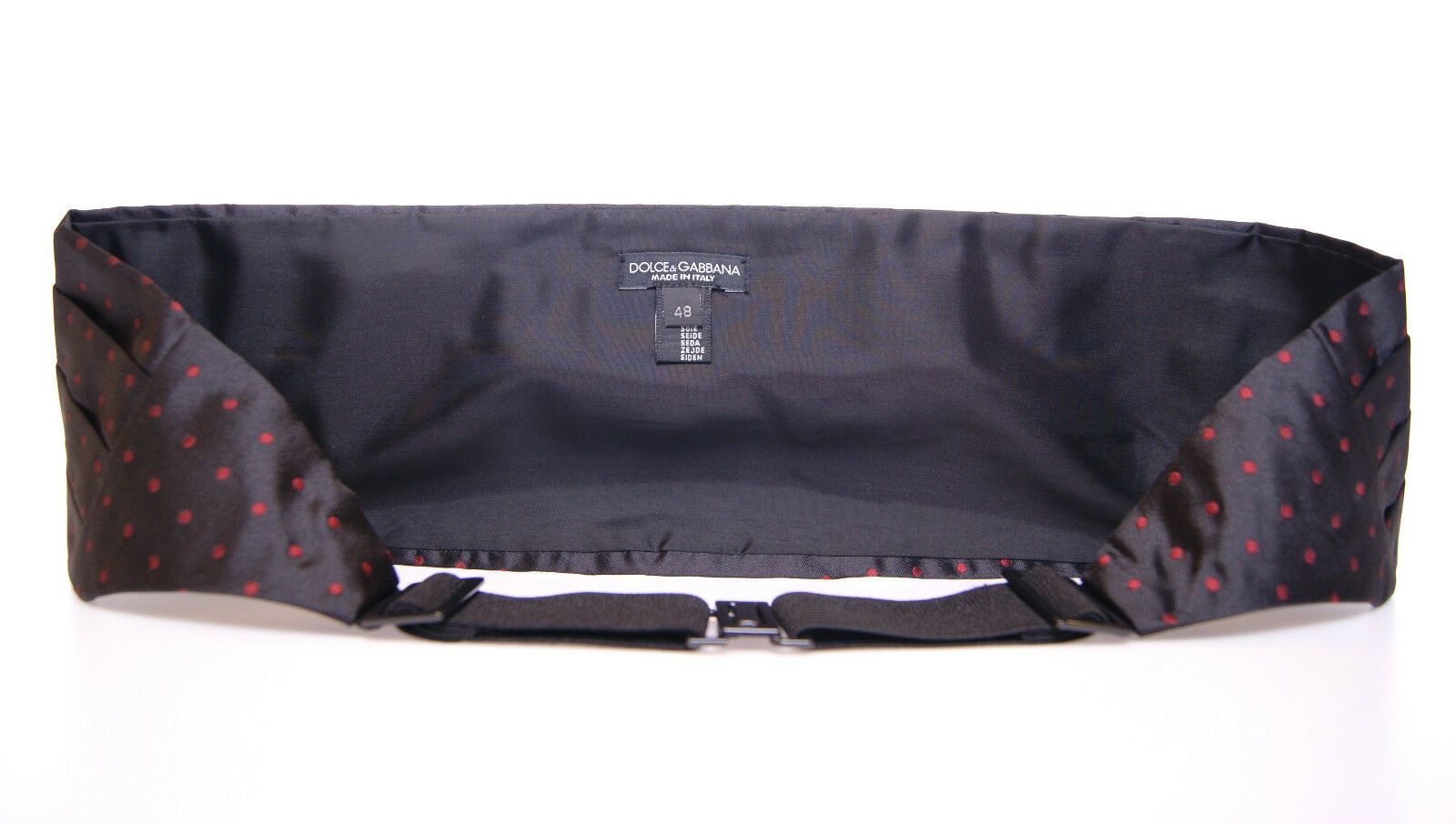 Dolce & Gabbana Black Waist Tuxedo Smoking Belt Cummerbund | Regal Royce