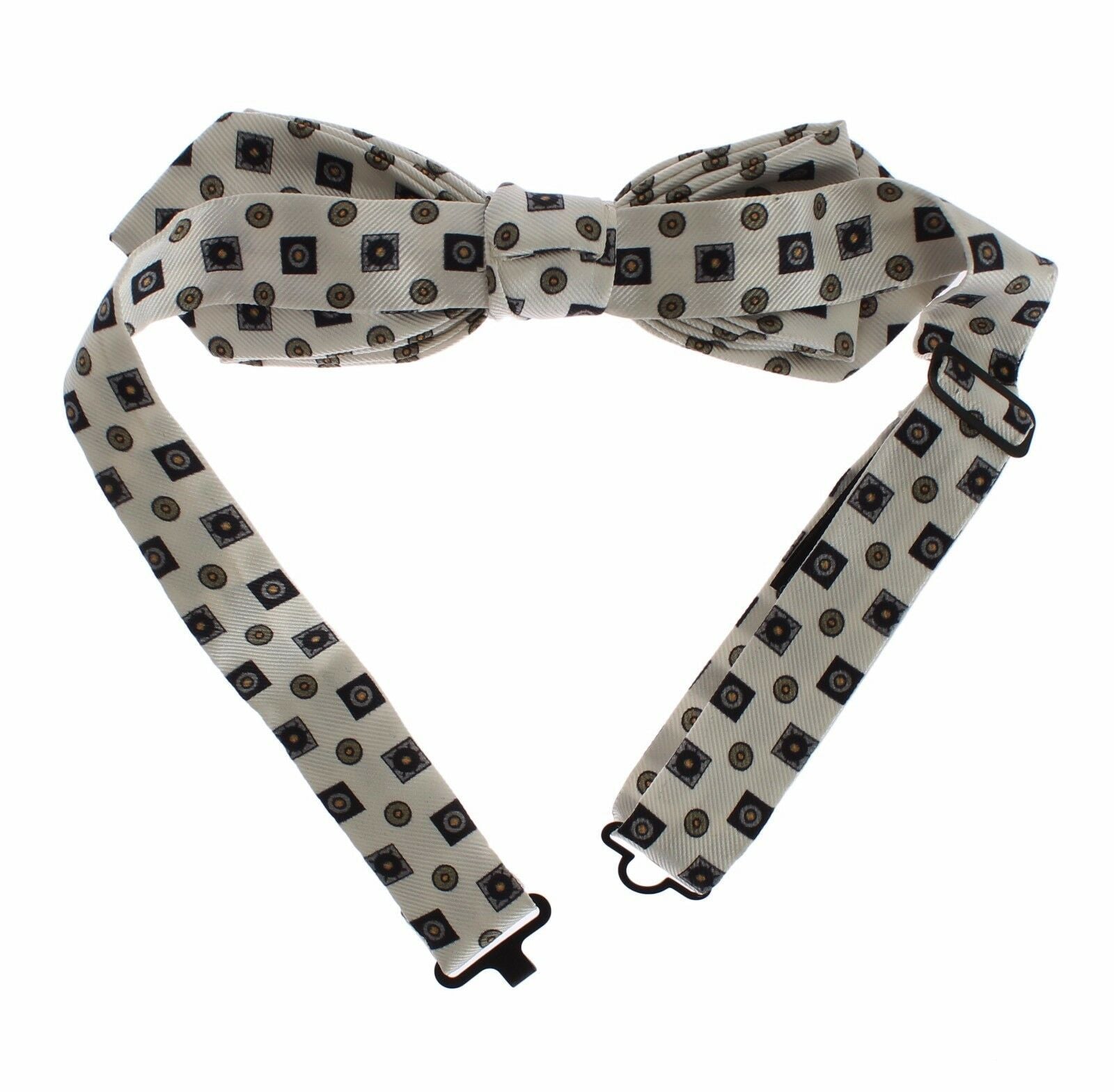 Dolce & Gabbana White Silk Bowtie Leather Men Belt Gift Box | Regal Royce