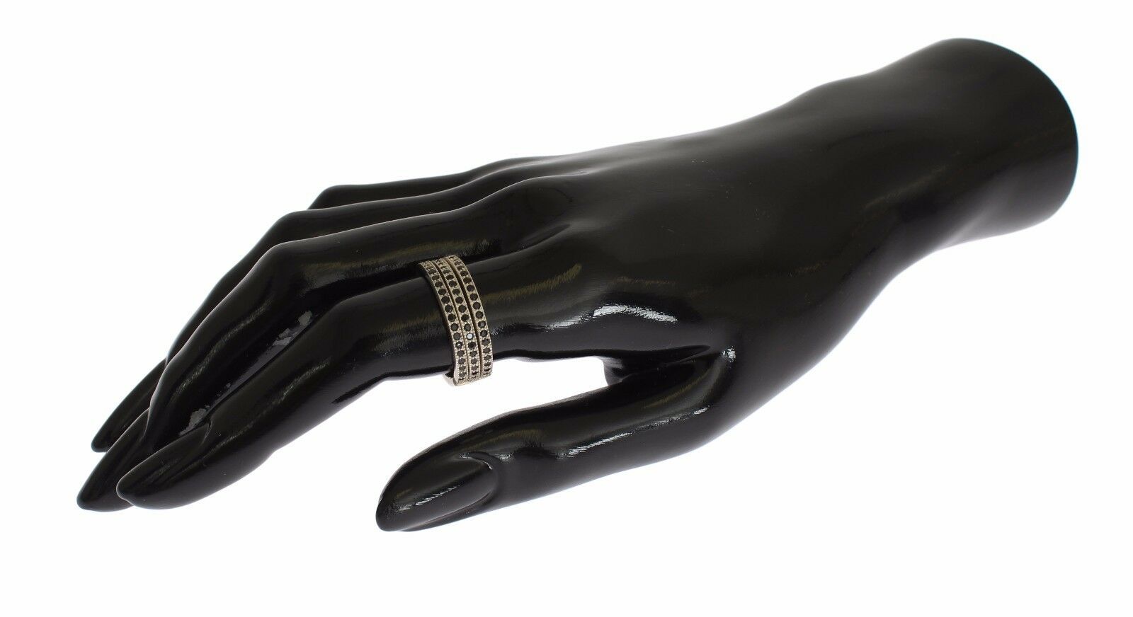 Nialaya Black CZ 925 Sterling Silver Womens Ring | Regal Royce