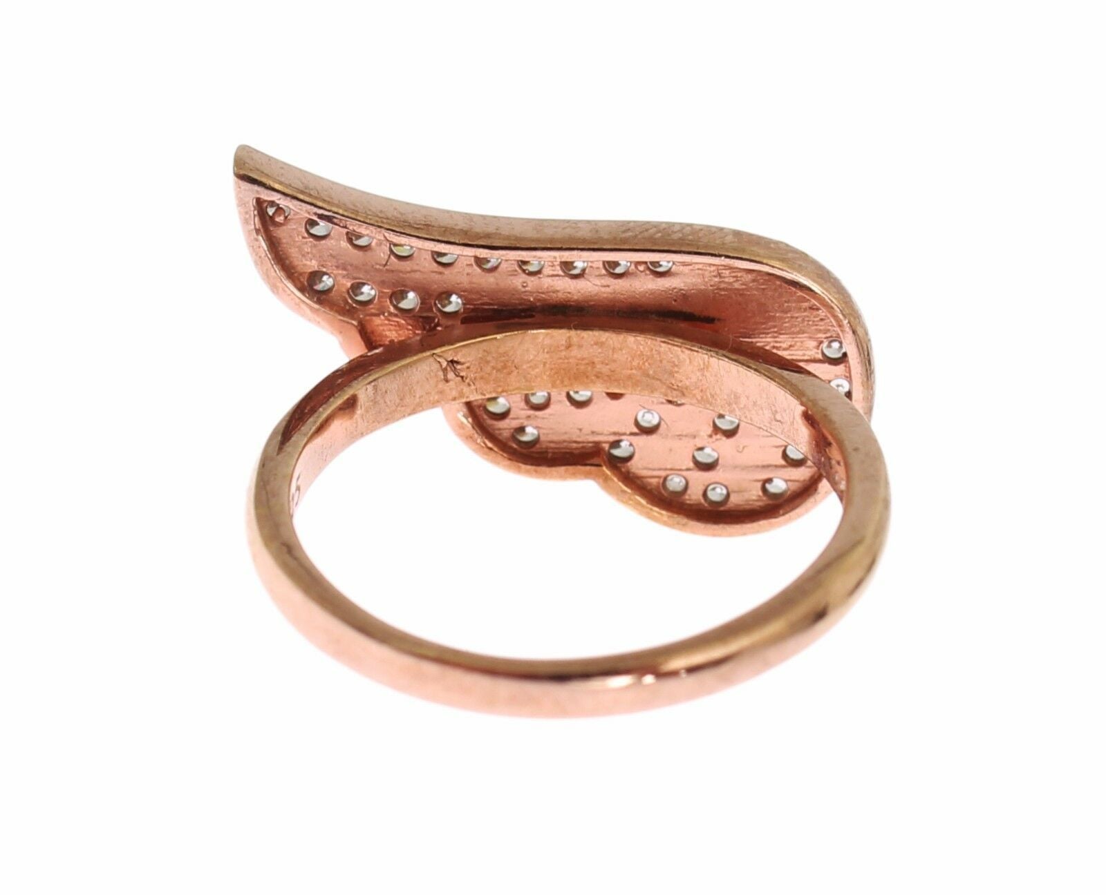 Nialaya Pink Gold 925 Silver Womens Clear CZ Ring | Regal Royce