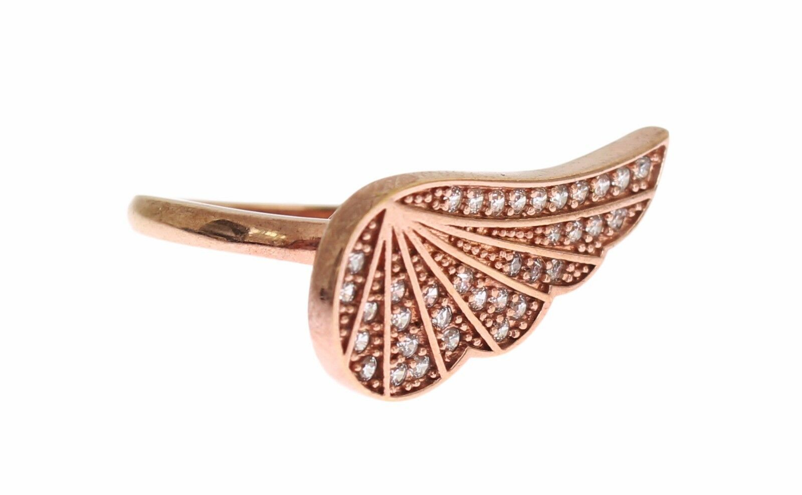 Nialaya Pink Gold 925 Silver Womens Clear CZ Ring | Regal Royce