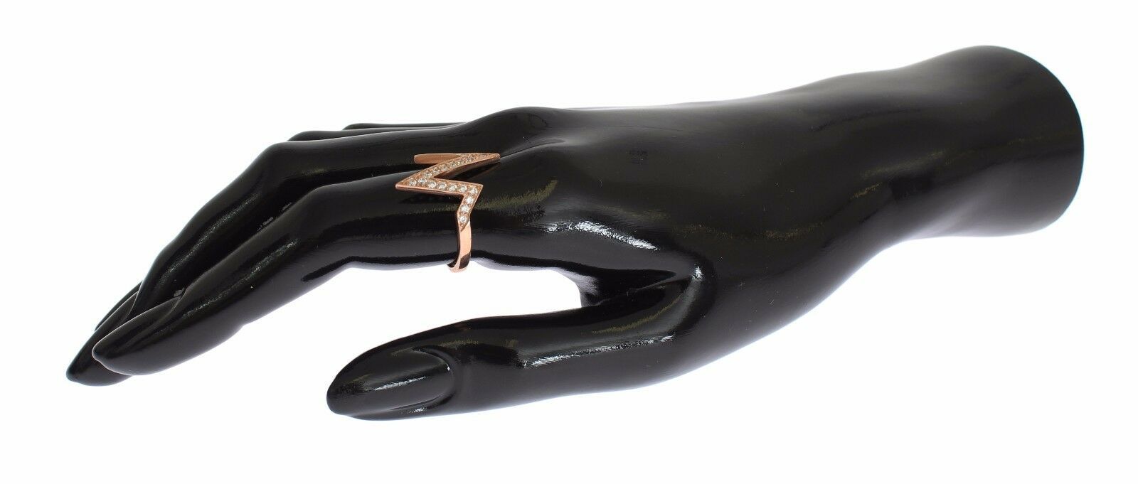 Nialaya Pink Gold 925 Silver Womens Clear Ring | Regal Royce