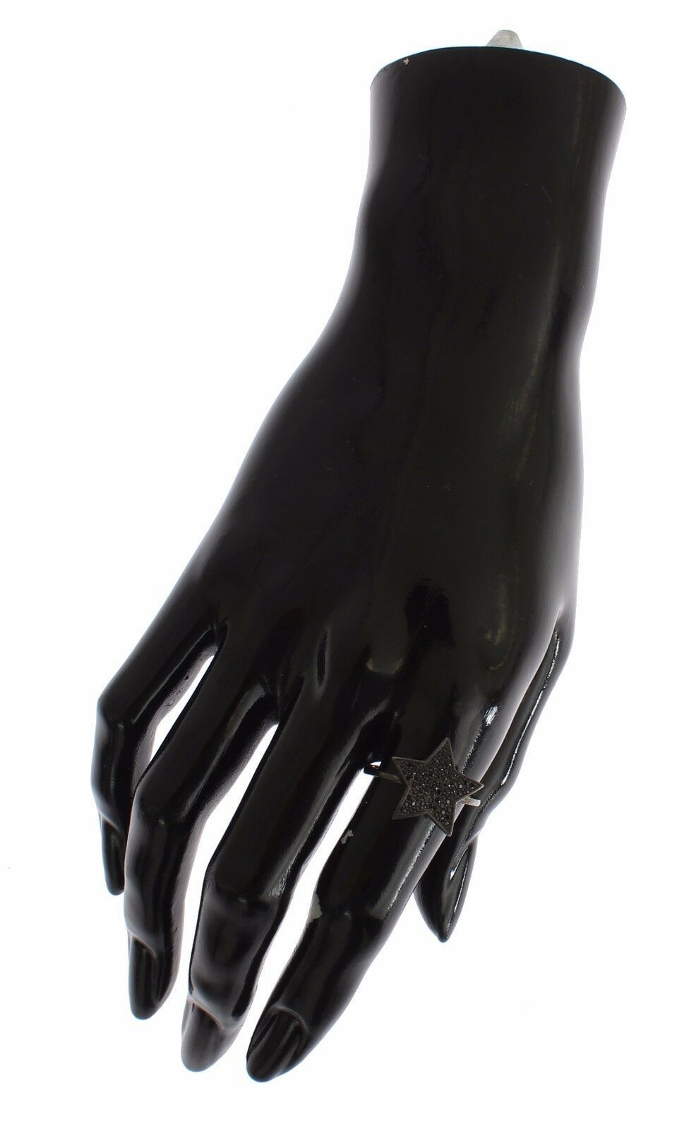 Nialaya Black CZ Star 925 Silver Womens Ring | Regal Royce