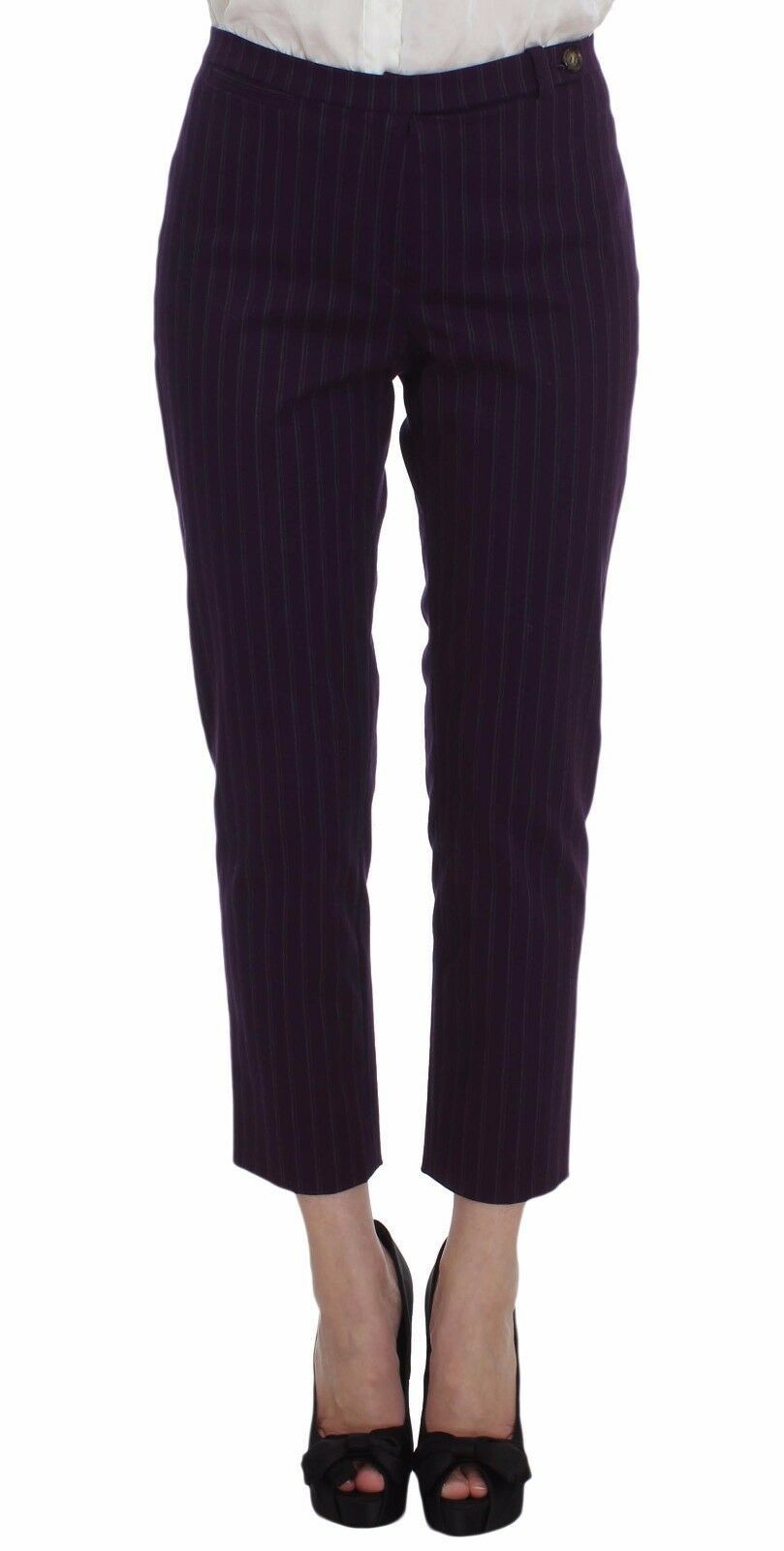BENCIVENGA Purple Striped Stretch Coat Blazer Pants Suit | Regal Royce
