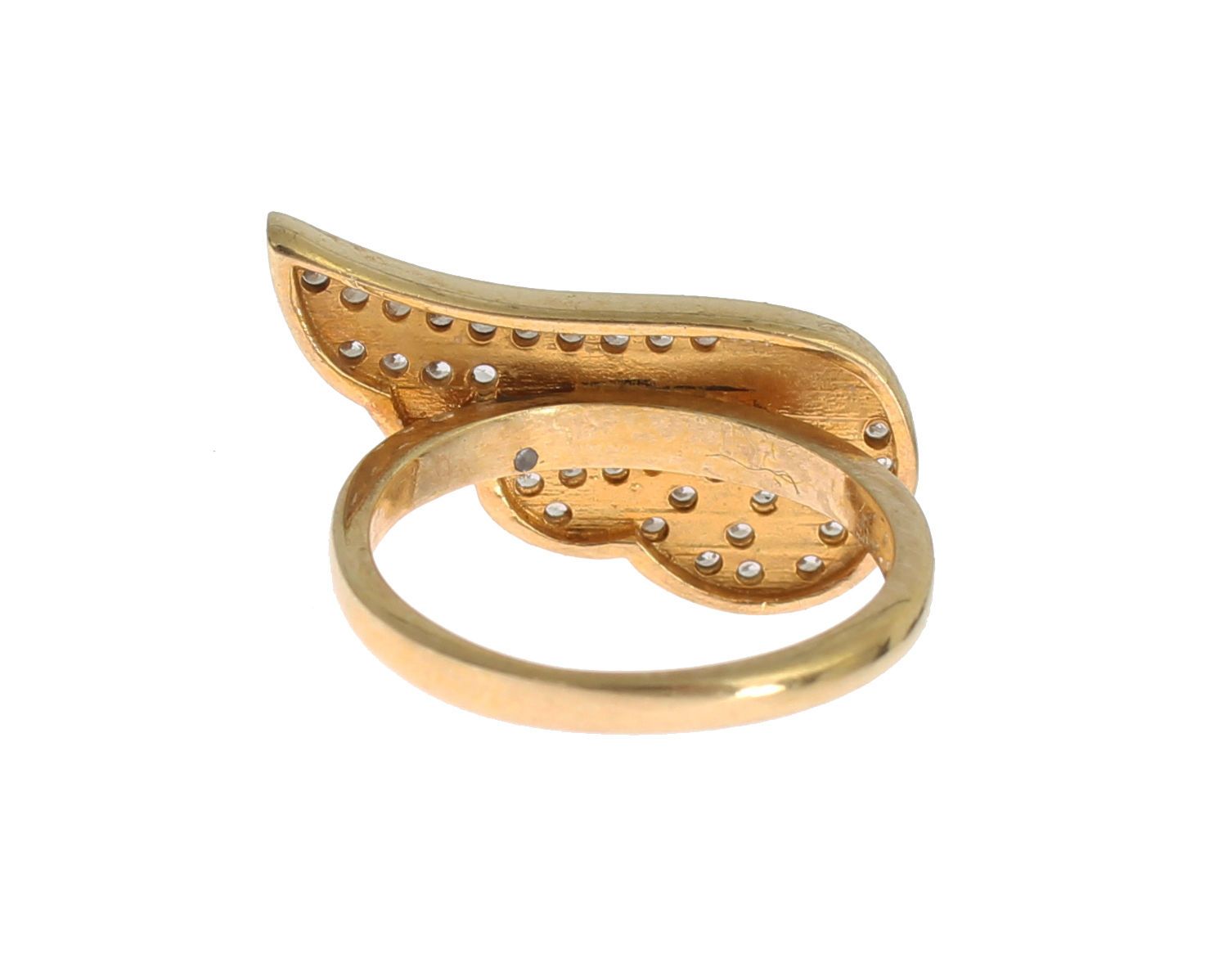 Nialaya Womens Clear CZ Gold 925 Silver Authentic Ring | Regal Royce