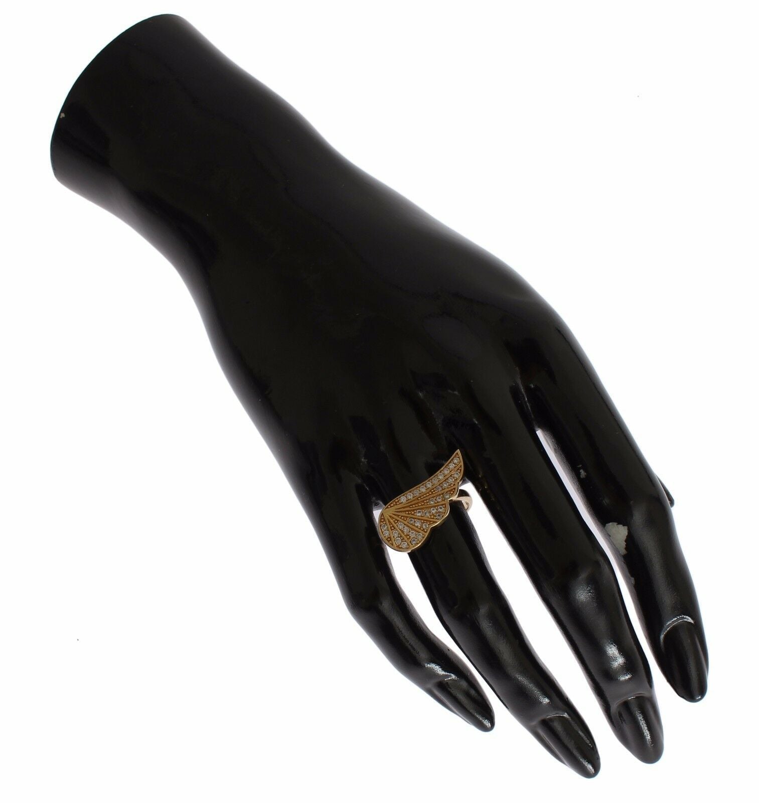 Nialaya Womens Clear CZ Gold 925 Silver Authentic Ring | Regal Royce