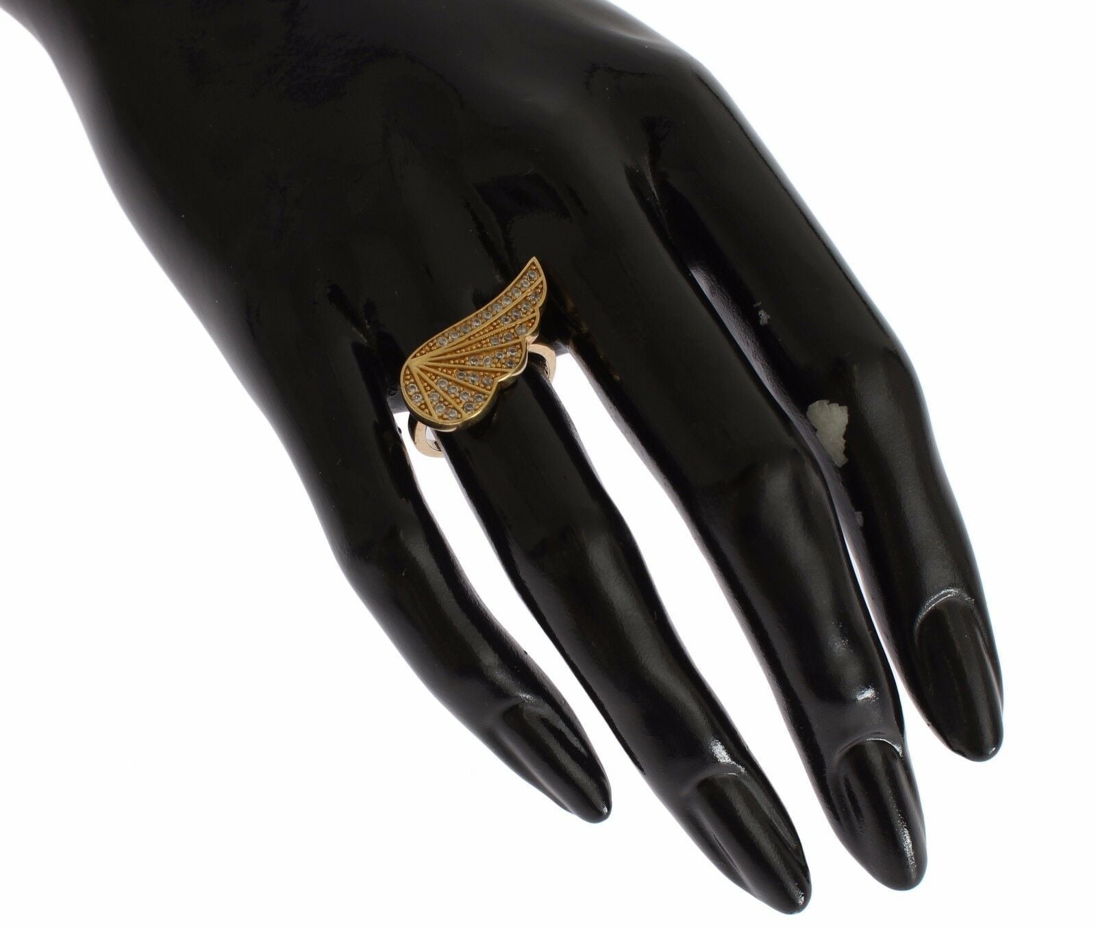 Nialaya Womens Clear CZ Gold 925 Silver Authentic Ring | Regal Royce