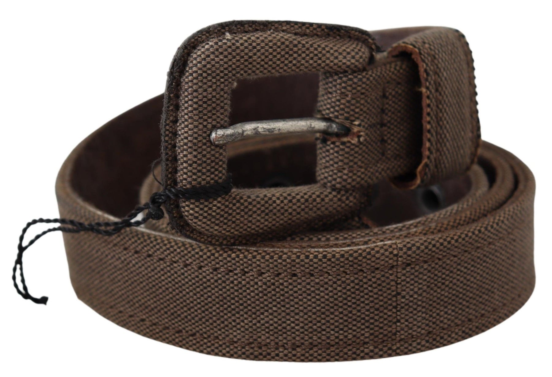 Costume National Brown Leather Logo Buckle Waist Belt | Regal Royce
