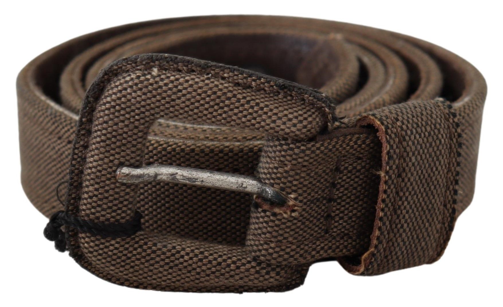 Costume National Brown Leather Logo Buckle Waist Belt | Regal Royce