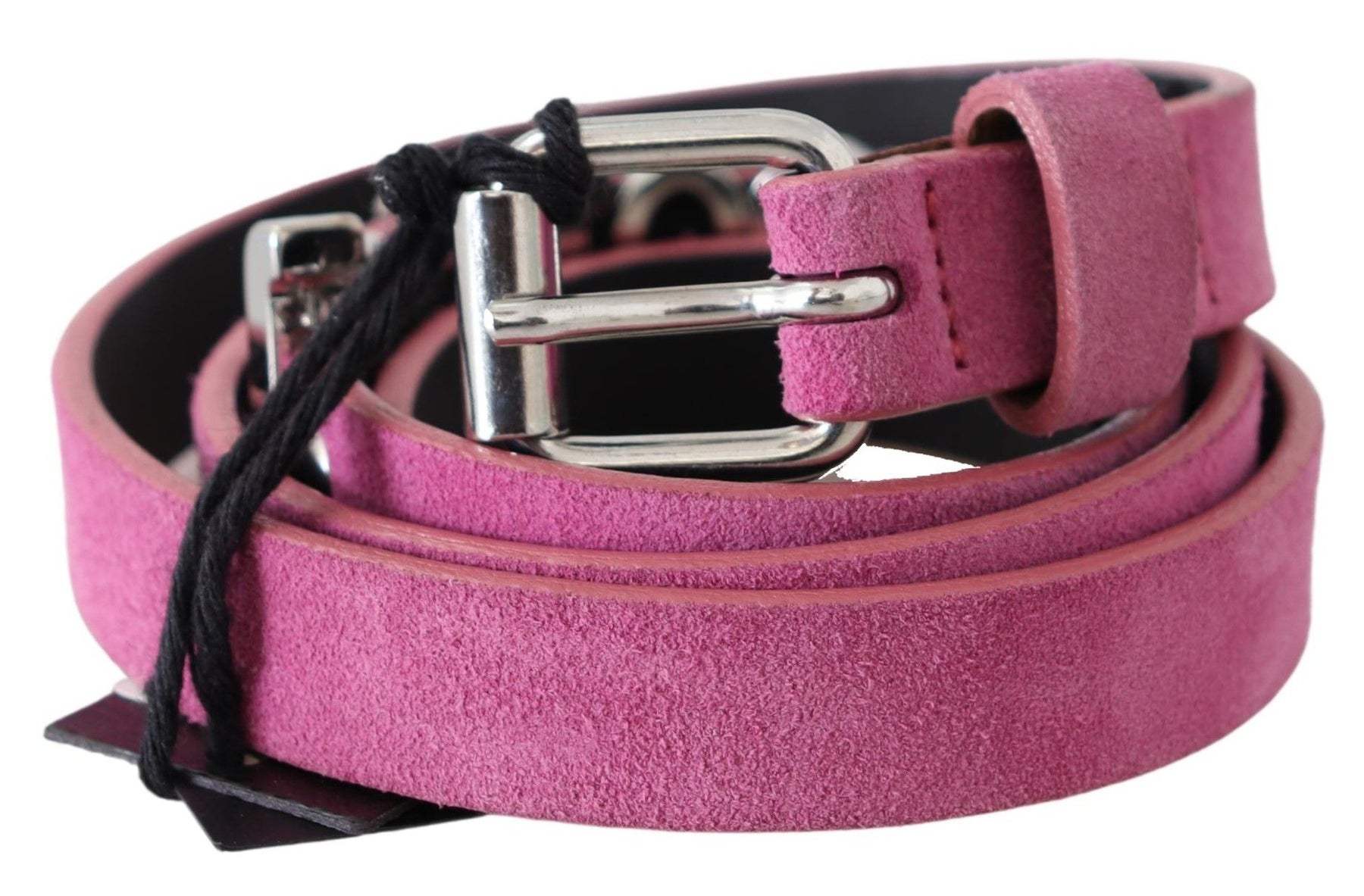 Just Cavalli Pink Silver Chrome Metal Buckle Waist Belt | Regal Royce