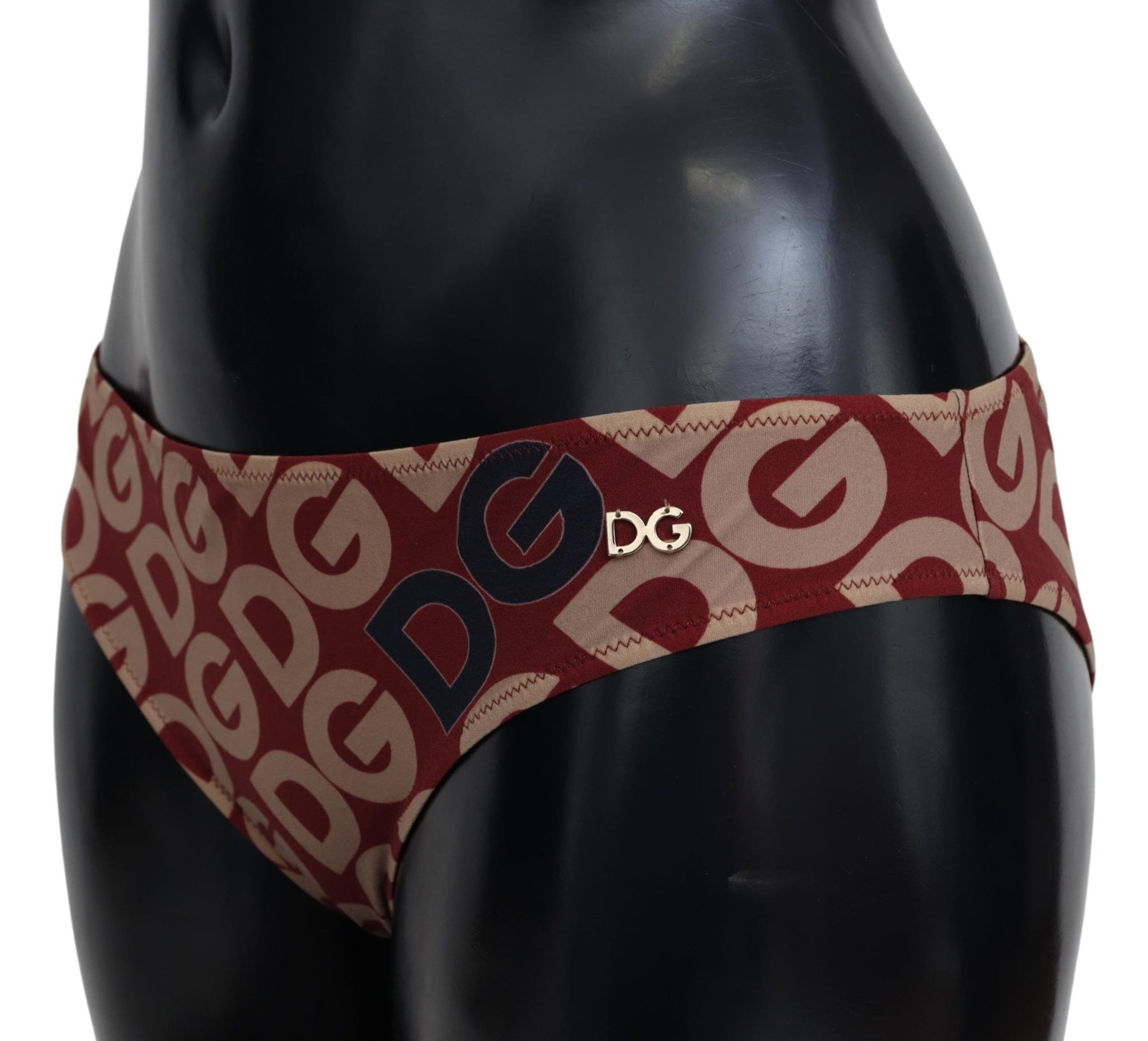 Dolce & Gabbana Multicolor DG Logo Print Bottom Beachwear Bikini Swimsuit | Regal Royce