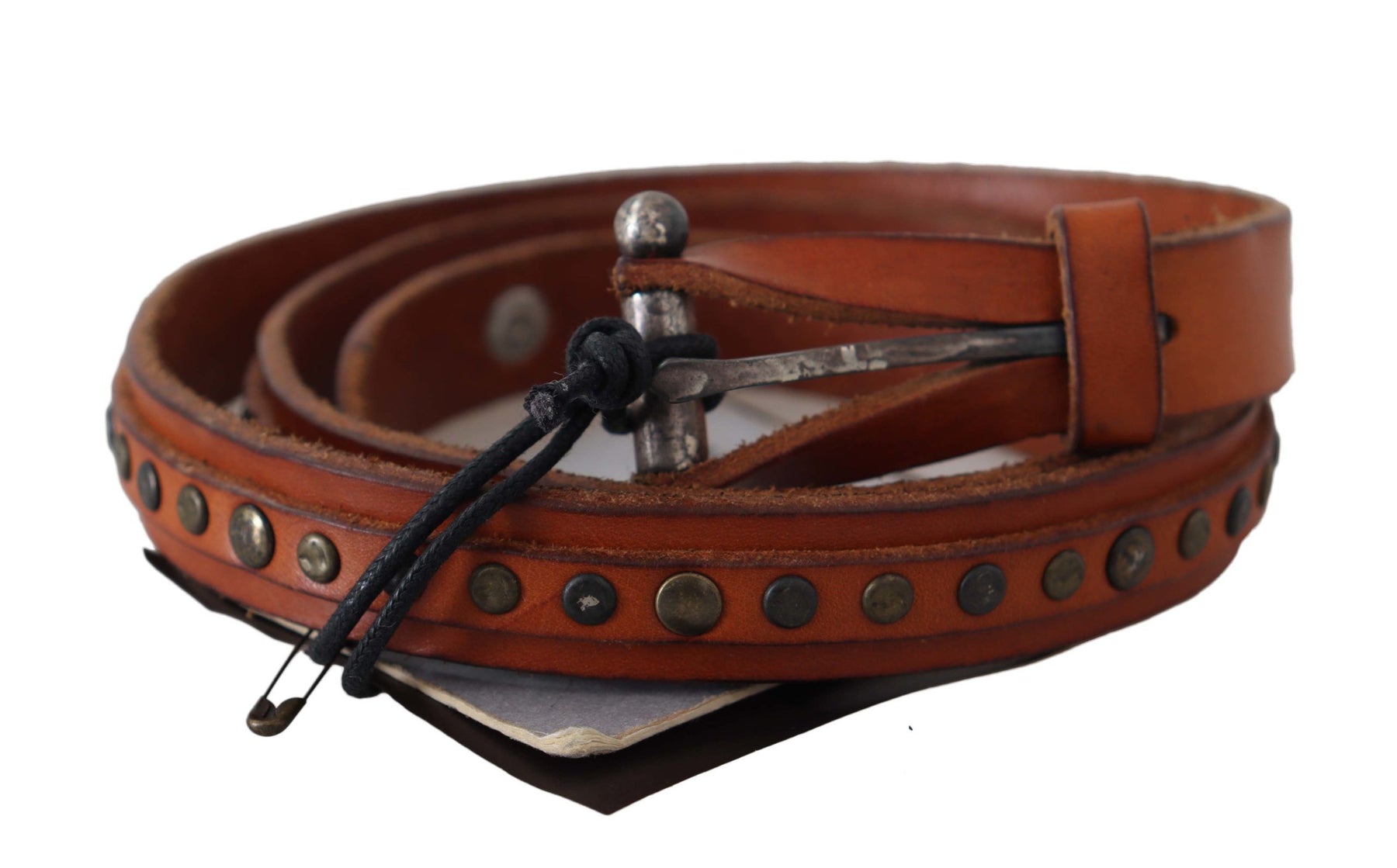 Scervino Street Brown Genuine Leather Rustic Silver Buckle Belt | Regal Royce
