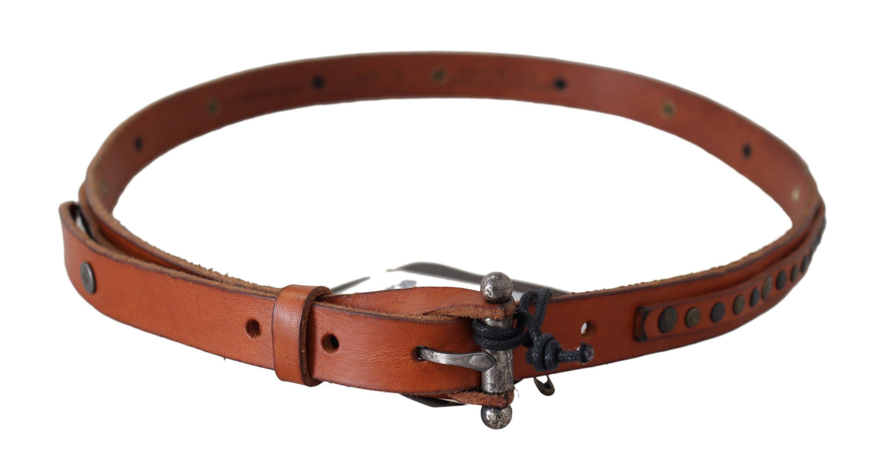 Scervino Street Brown Genuine Leather Rustic Silver Buckle Belt | Regal Royce