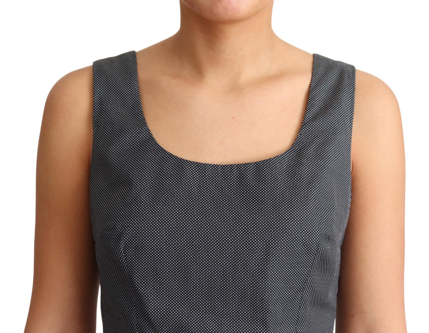 Dolce & Gabbana Black Polka Dotted Cotton A-Line Dress | Regal Royce