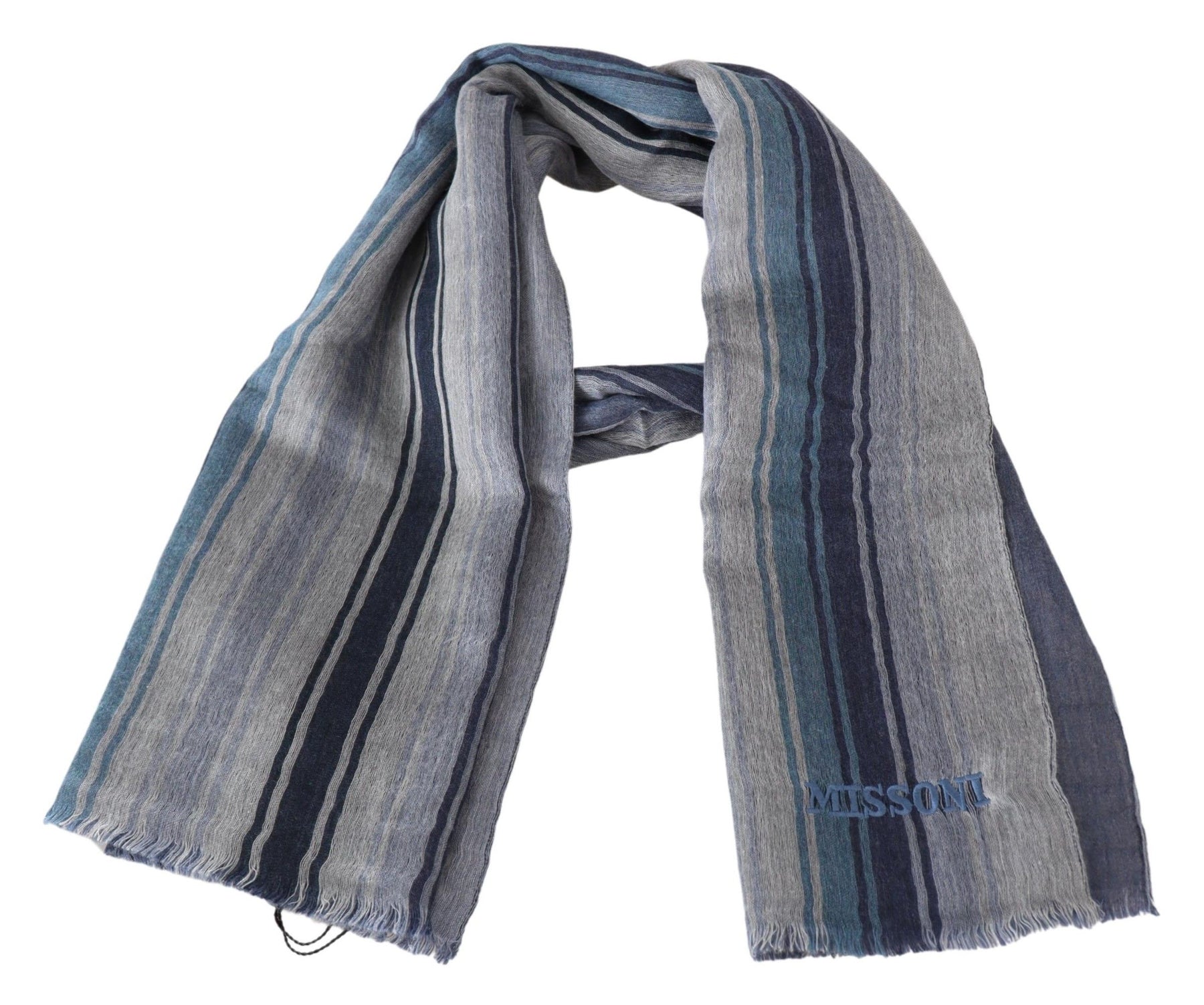 Missoni Multicolor Wool Striped Unisex Neck Wrap Shawl | Regal Royce