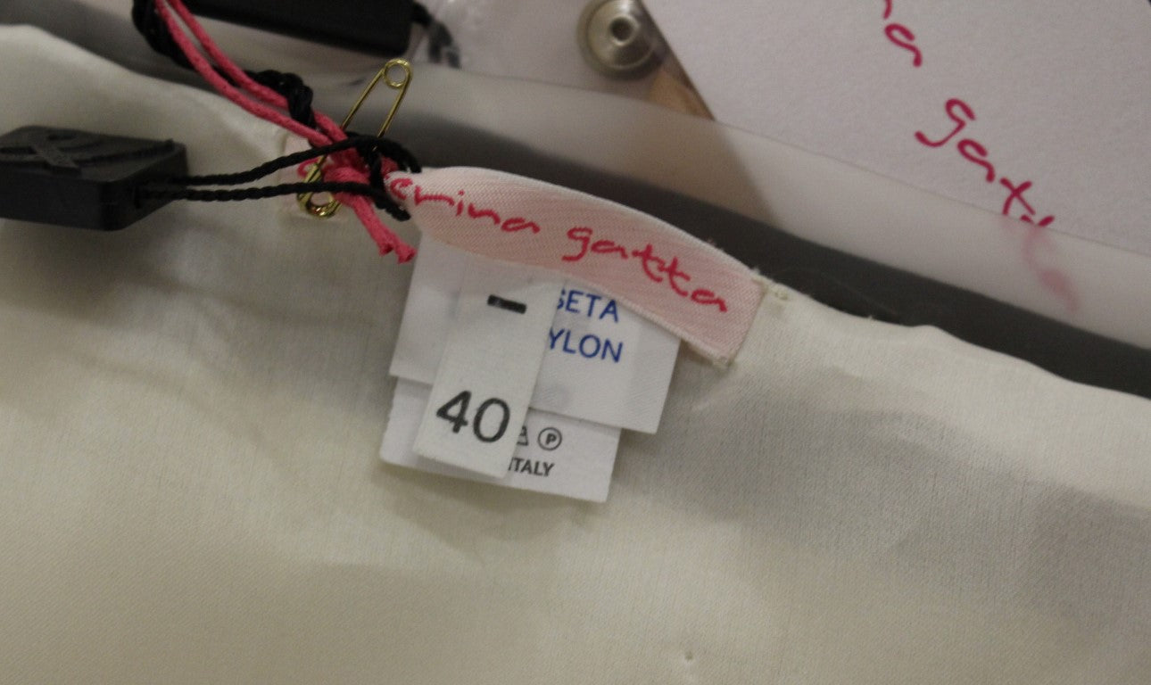 Caterina Gatta Beige Floral Print Silk Mini Skirt | Regal Royce