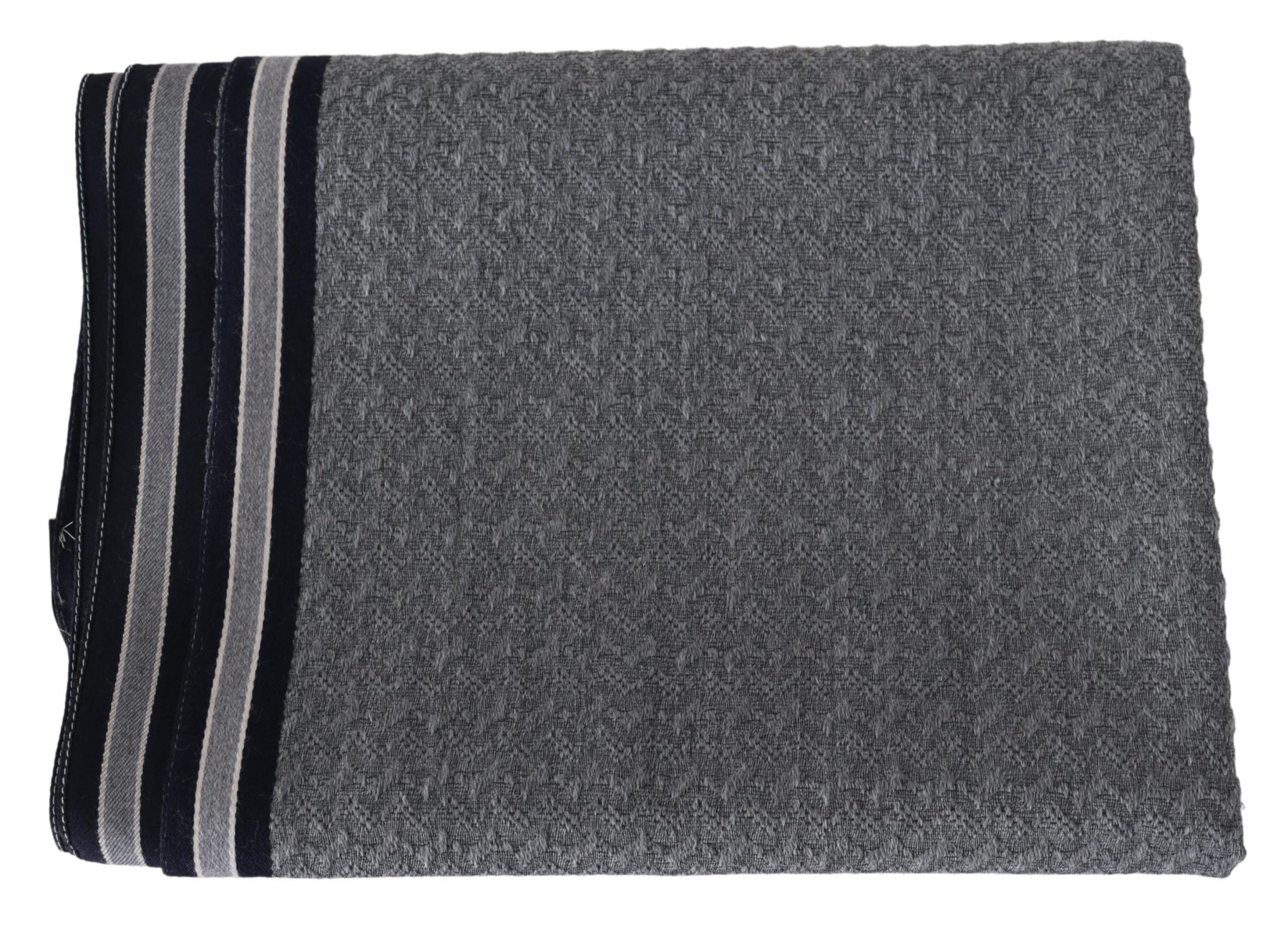 Missoni Gray Stripes Pattern 100% Wool Unisex Neck Wrap Scarf | Regal Royce