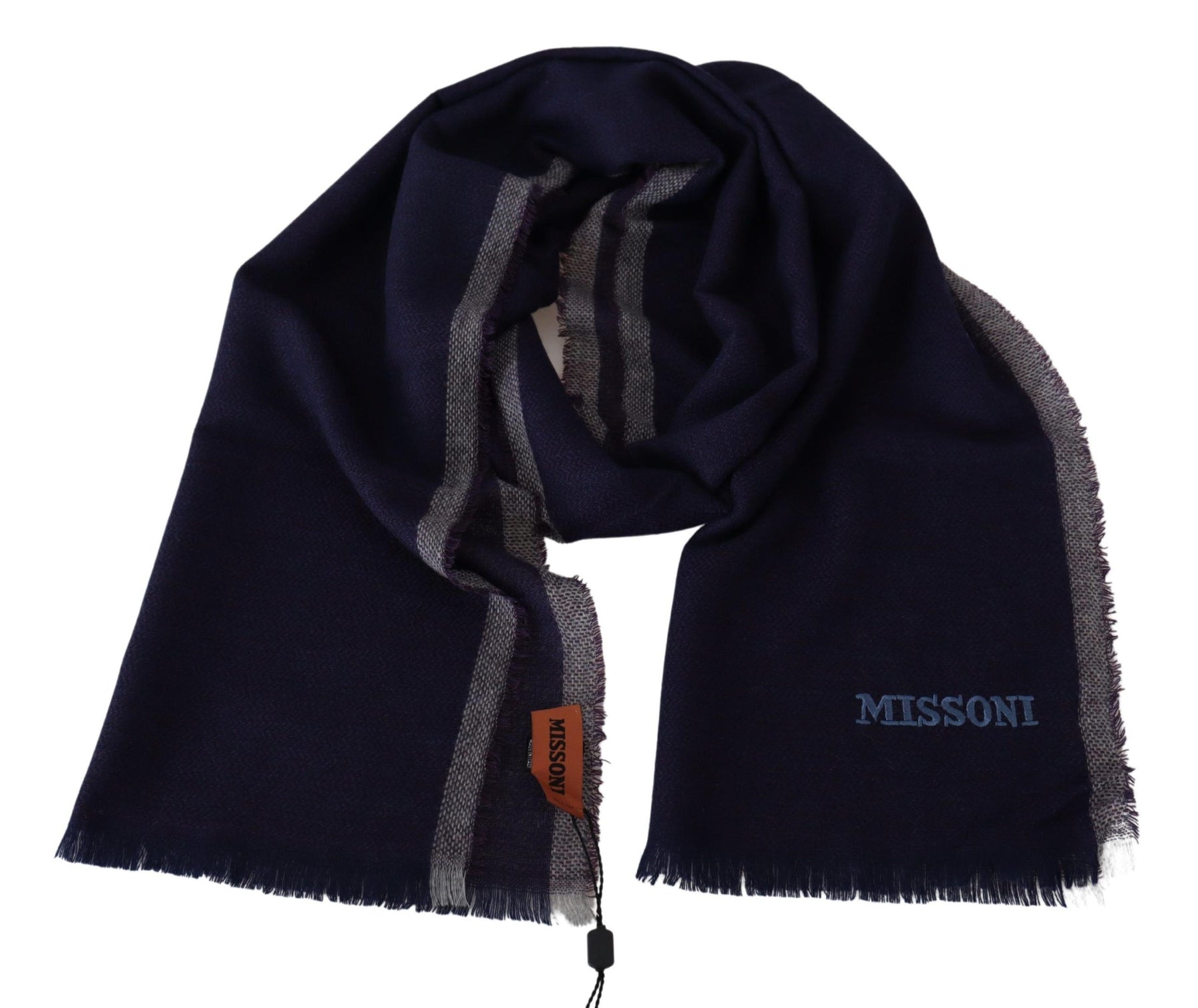 Missoni Multicolor Striped Wool Unisex Wrap Fringes Scarf | Regal Royce