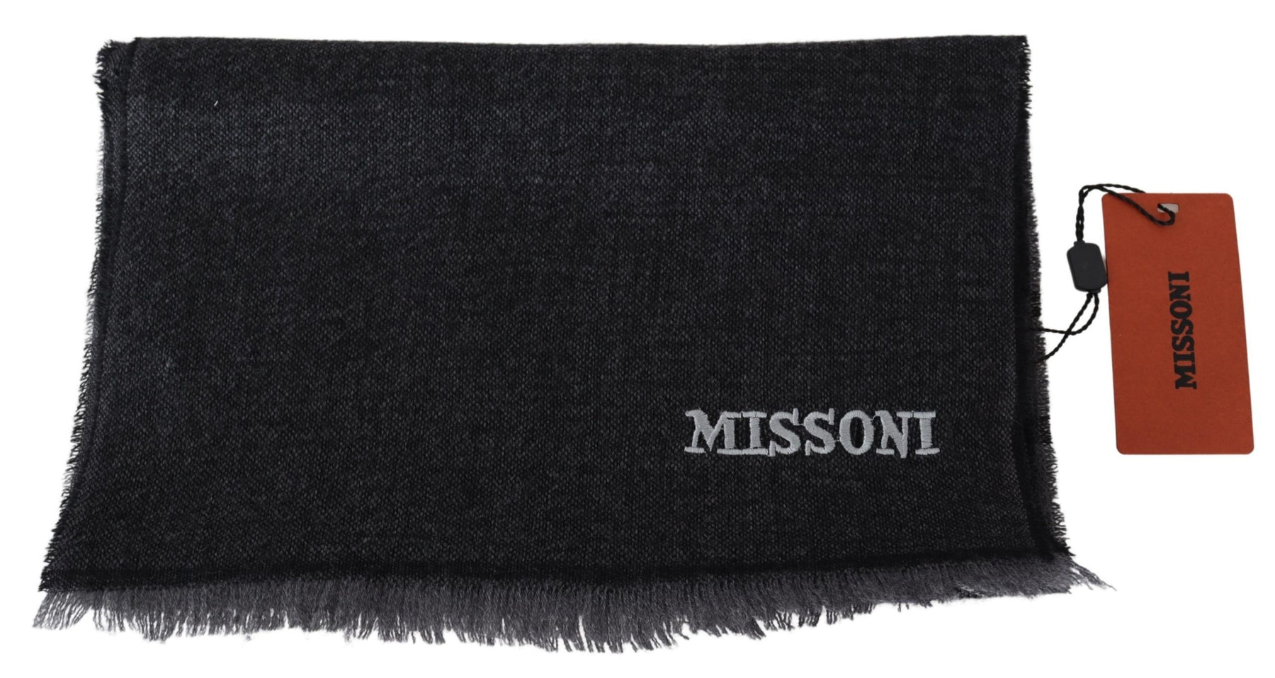 Missoni Black Striped Wool Unisex Neck Wrap Scarf | Regal Royce