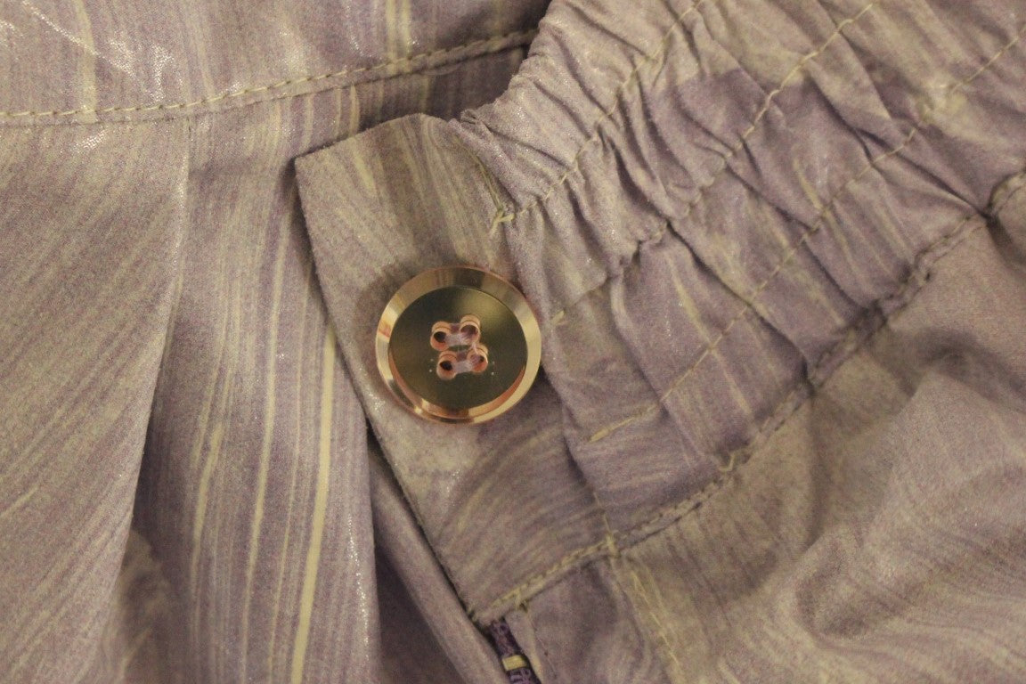 Licia Florio Purple Above-Knee Wrap Shorts | Regal Royce