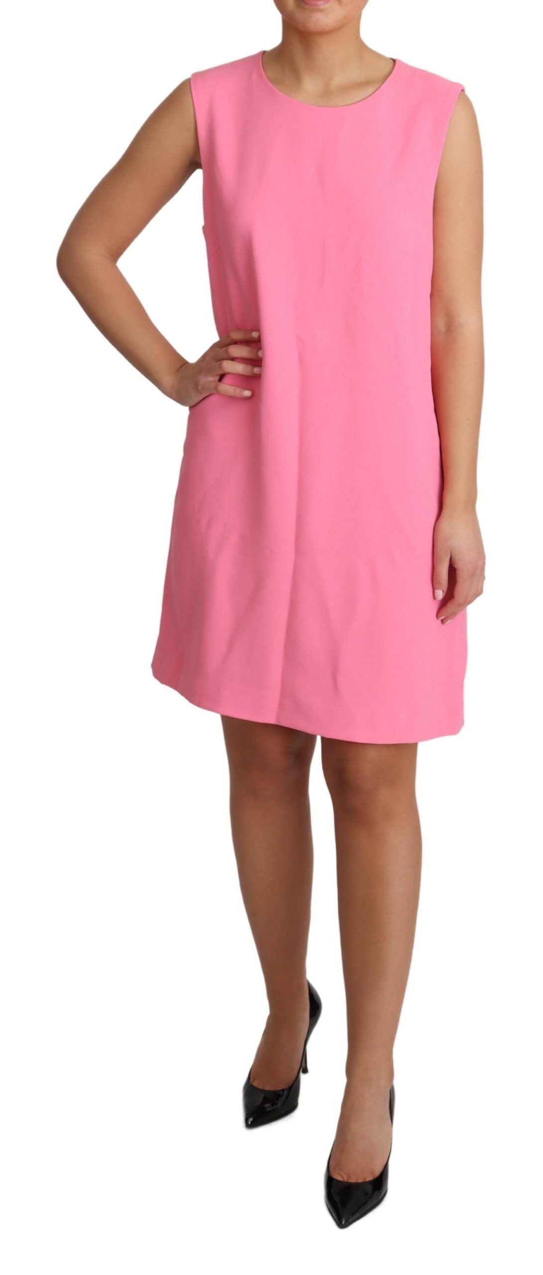 Dolce & Gabbana Pink Shift Sleeveless Knee Length Dress | Regal Royce