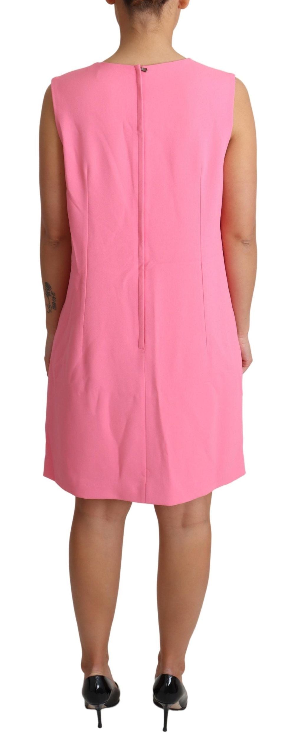 Dolce & Gabbana Pink Shift Sleeveless Knee Length Dress | Regal Royce