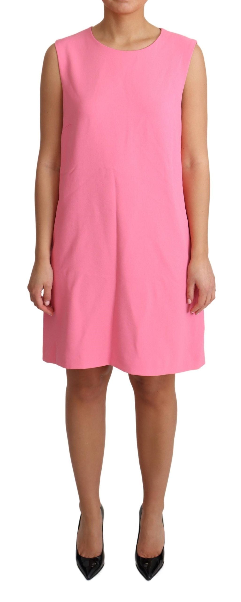 Dolce & Gabbana Pink Shift Sleeveless Knee Length Dress | Regal Royce