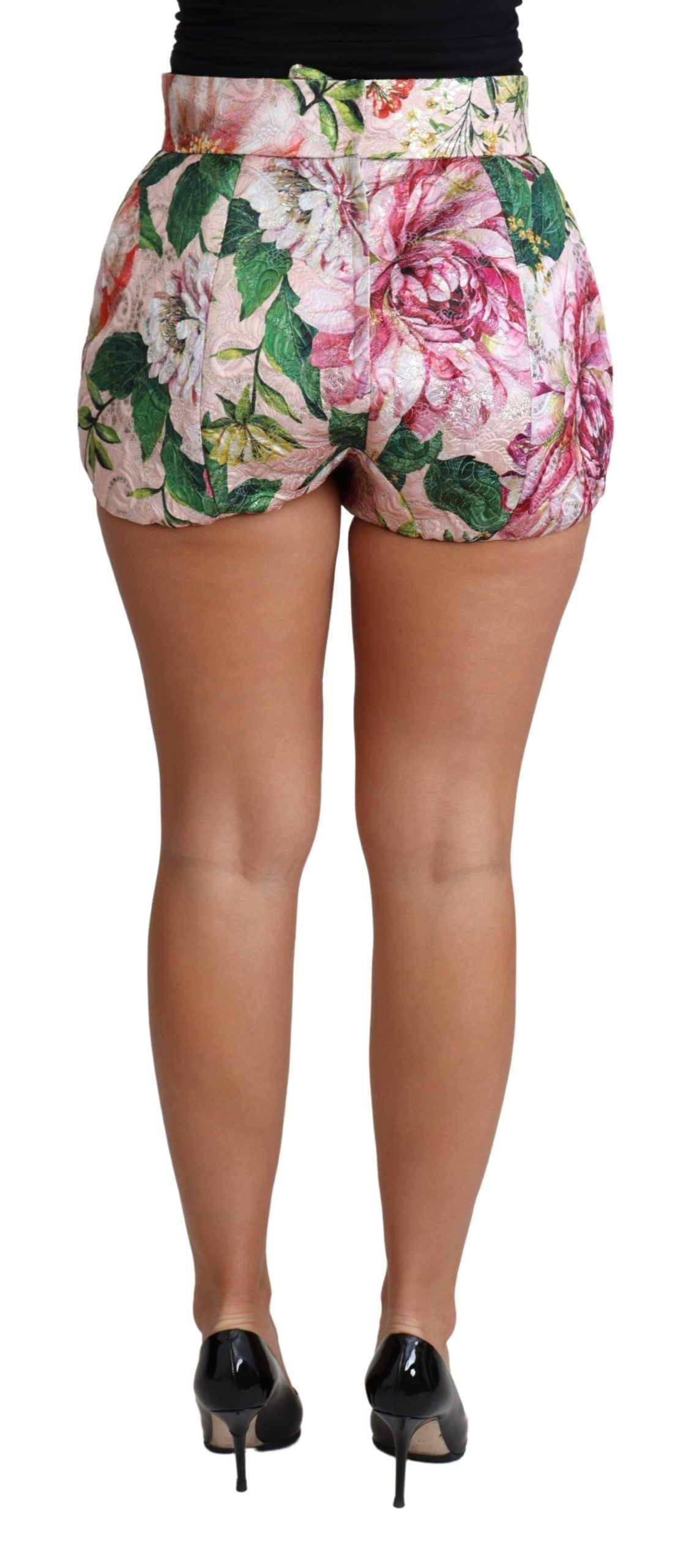 Dolce & Gabbana Pink Cotton Floral Print Hot Pants Short | Regal Royce