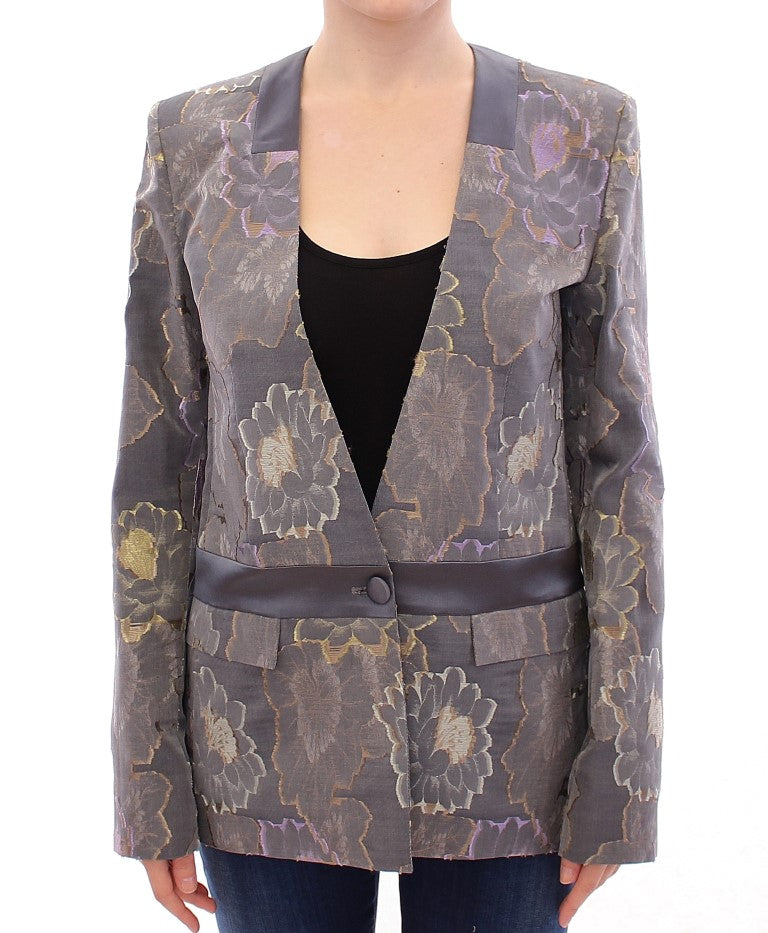 Roberto Fragata Multicolor Silk Floral Cotton Blazer | Regal Royce