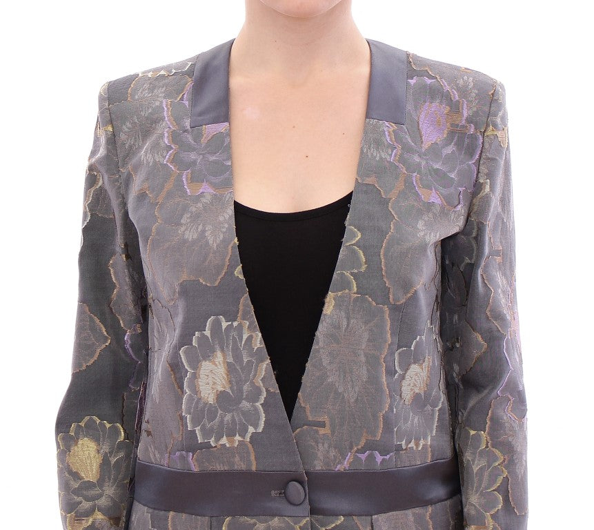 Roberto Fragata Multicolor Silk Floral Cotton Blazer | Regal Royce