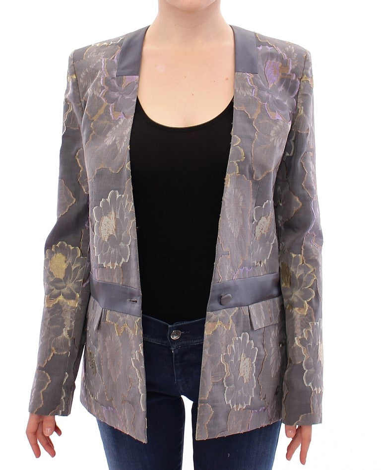 Roberto Fragata Multicolor Silk Floral Cotton Blazer | Regal Royce