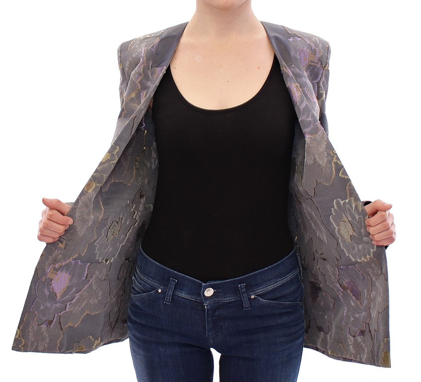 Roberto Fragata Multicolor Silk Floral Cotton Blazer | Regal Royce