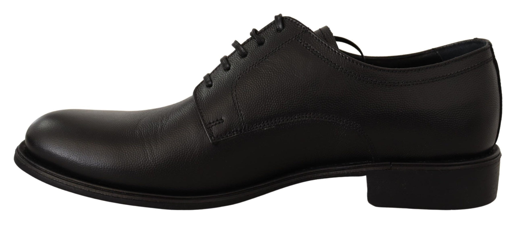 Dolce & Gabbana Black Leather Lace Up Mens Formal Derby Shoes | Regal Royce