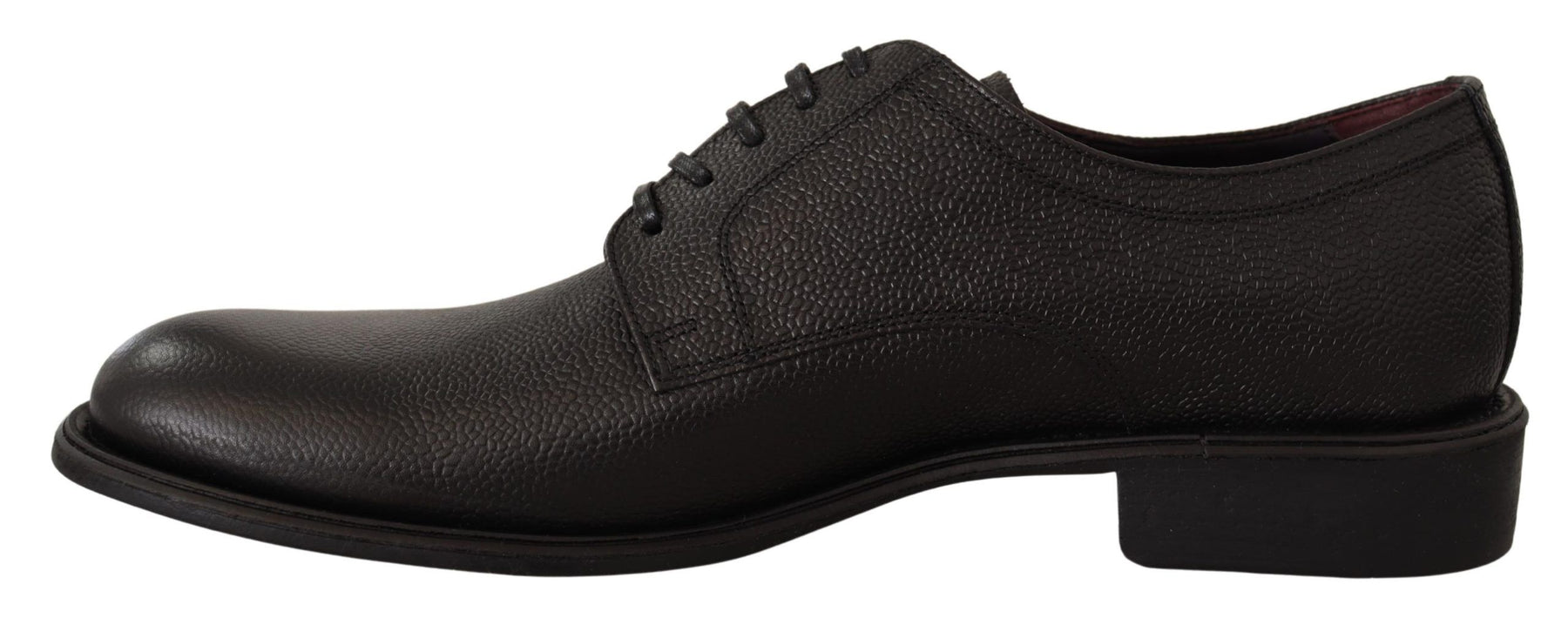 Dolce & Gabbana Black Leather Lace Up Mens Formal Derby Shoes | Regal Royce