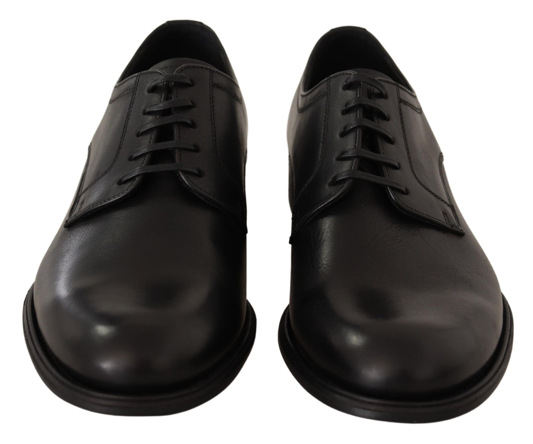 Dolce & Gabbana Black Leather Lace Up Mens Formal Derby Shoes | Regal Royce