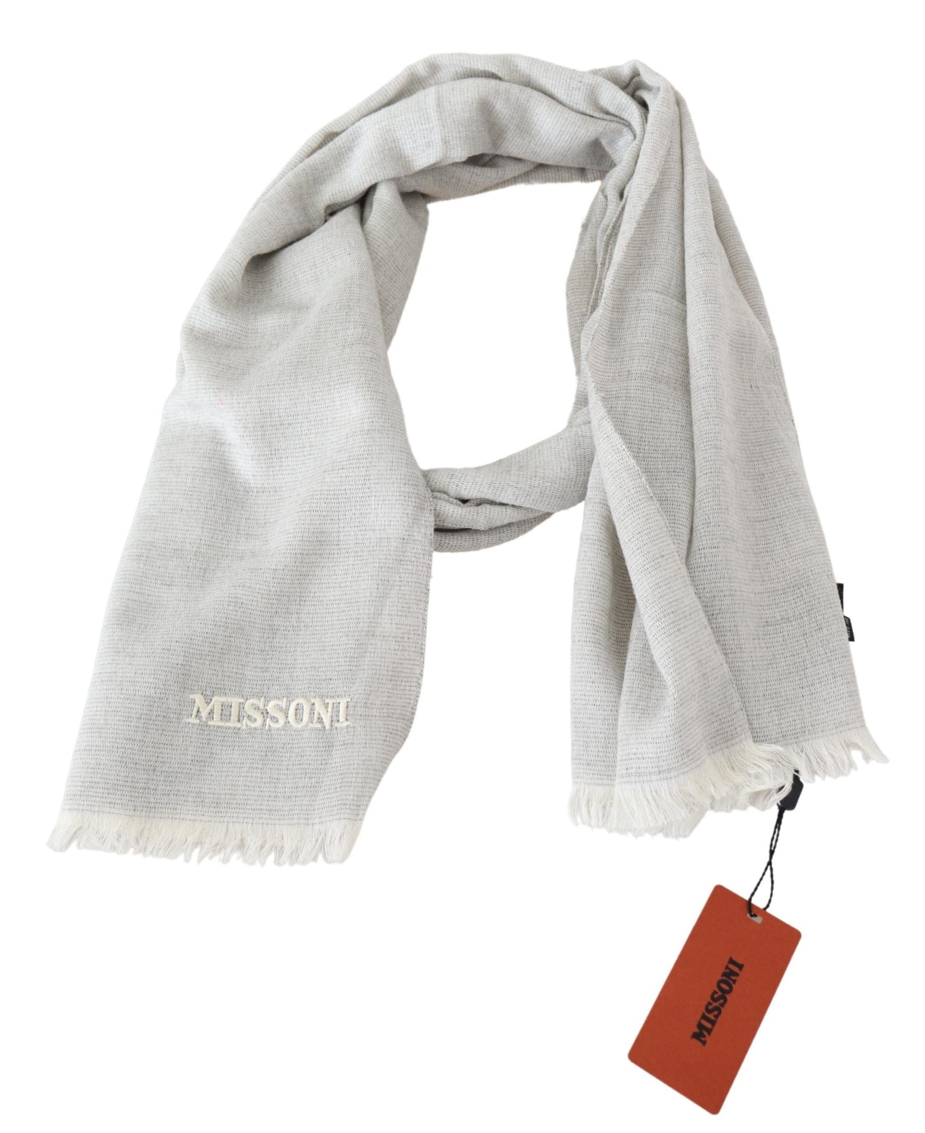 Missoni Gray Wool Knit Unisex Neck Wrap Scarf | Regal Royce