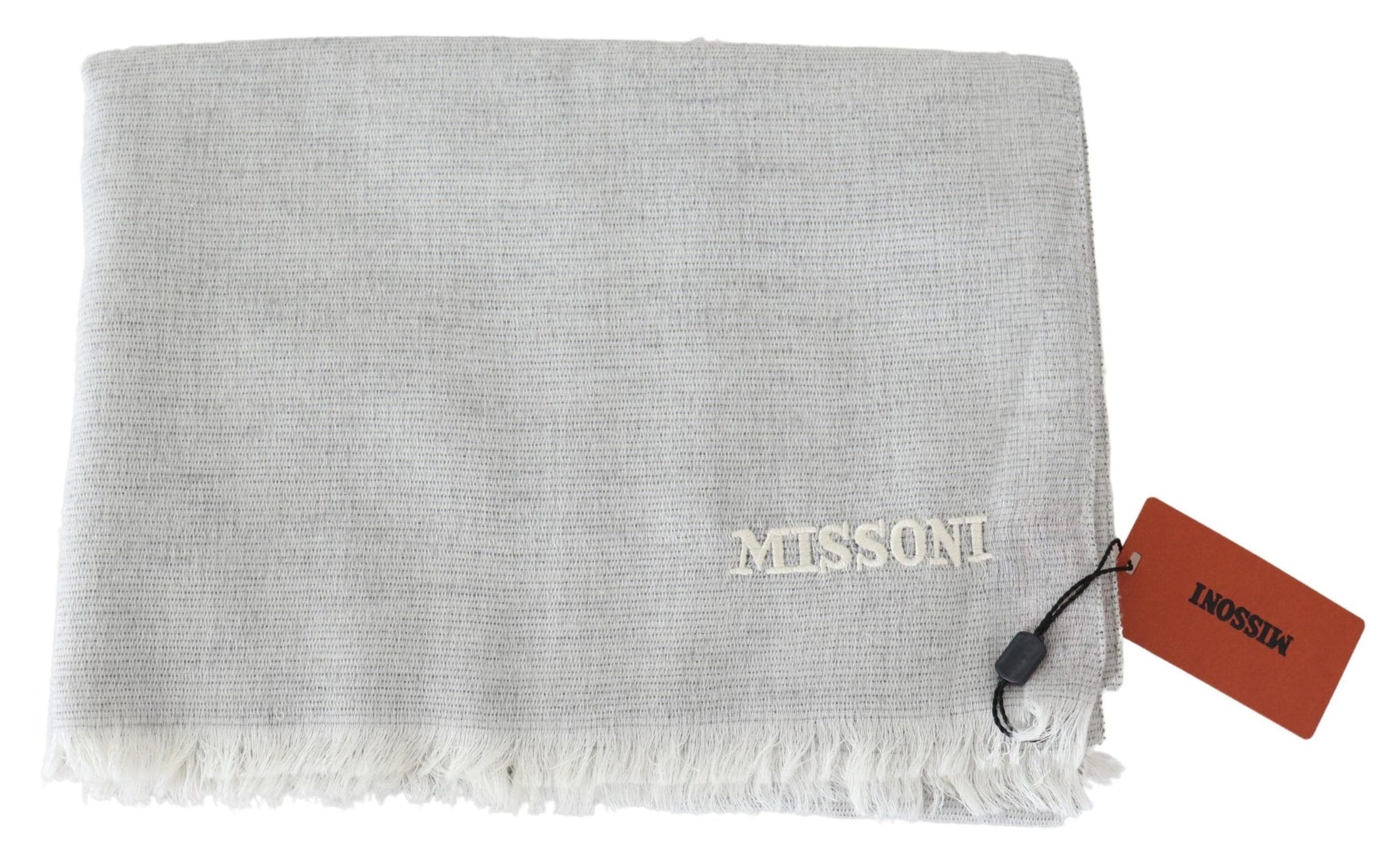 Missoni Gray Wool Knit Unisex Neck Wrap Scarf | Regal Royce