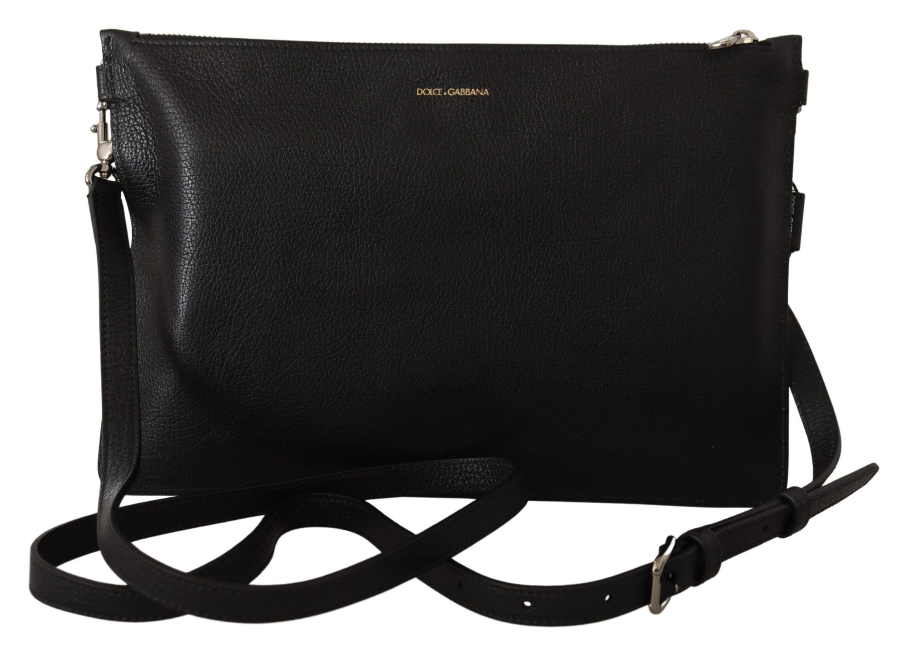 Dolce & Gabbana Black Exotic Leather Shoulder Sling Alta Sartoria Bag | Regal Royce