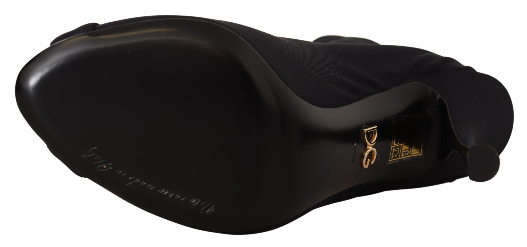 Dolce & Gabbana Black Stretch Short Ankle Boots Shoes | Regal Royce