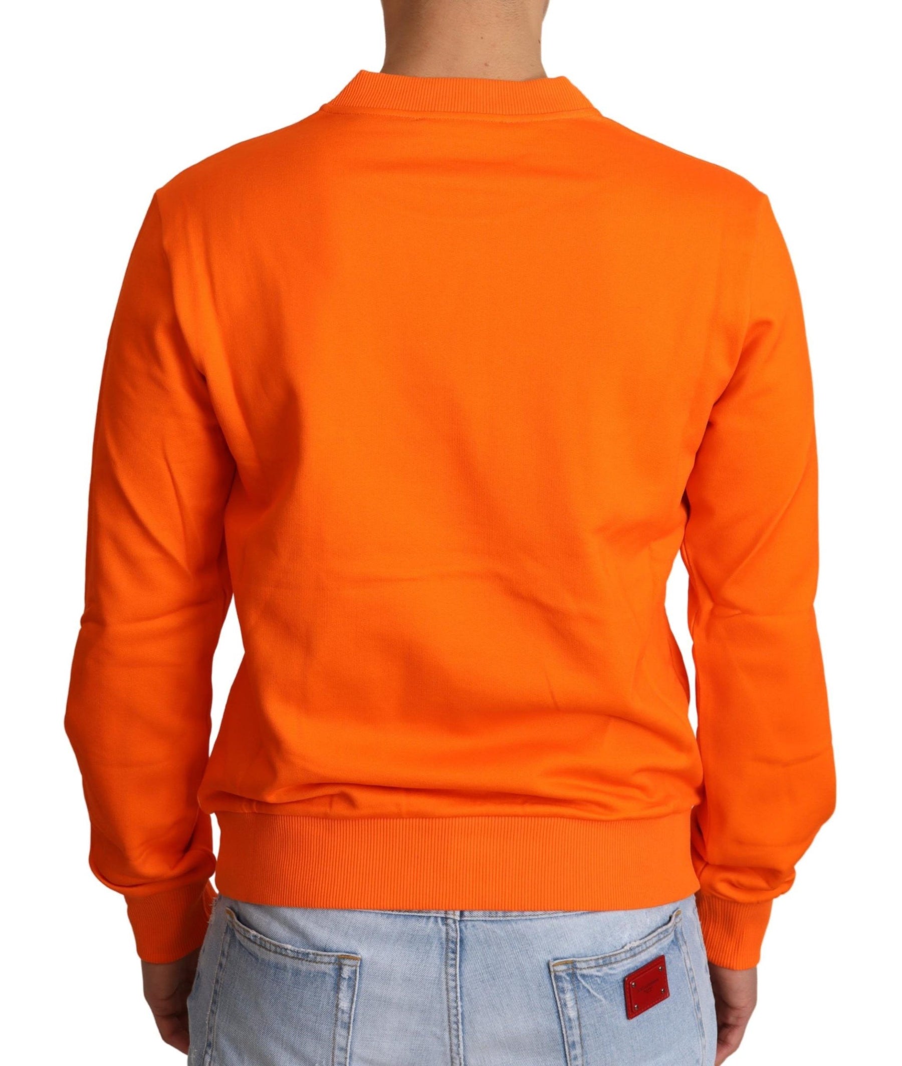 Dolce & Gabbana Orange King Ceasar Cotton Pullover Sweater | Regal Royce