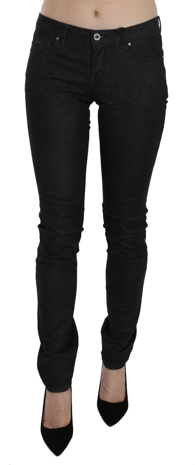 Costume National Black Low Waist Skinny Casual Denim Jeans | Regal Royce