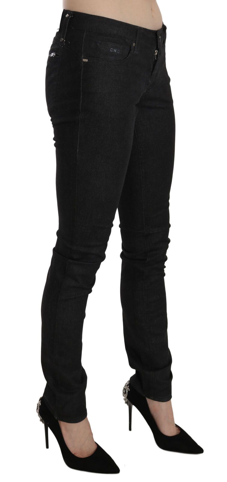 Costume National Black Low Waist Skinny Casual Denim Jeans | Regal Royce