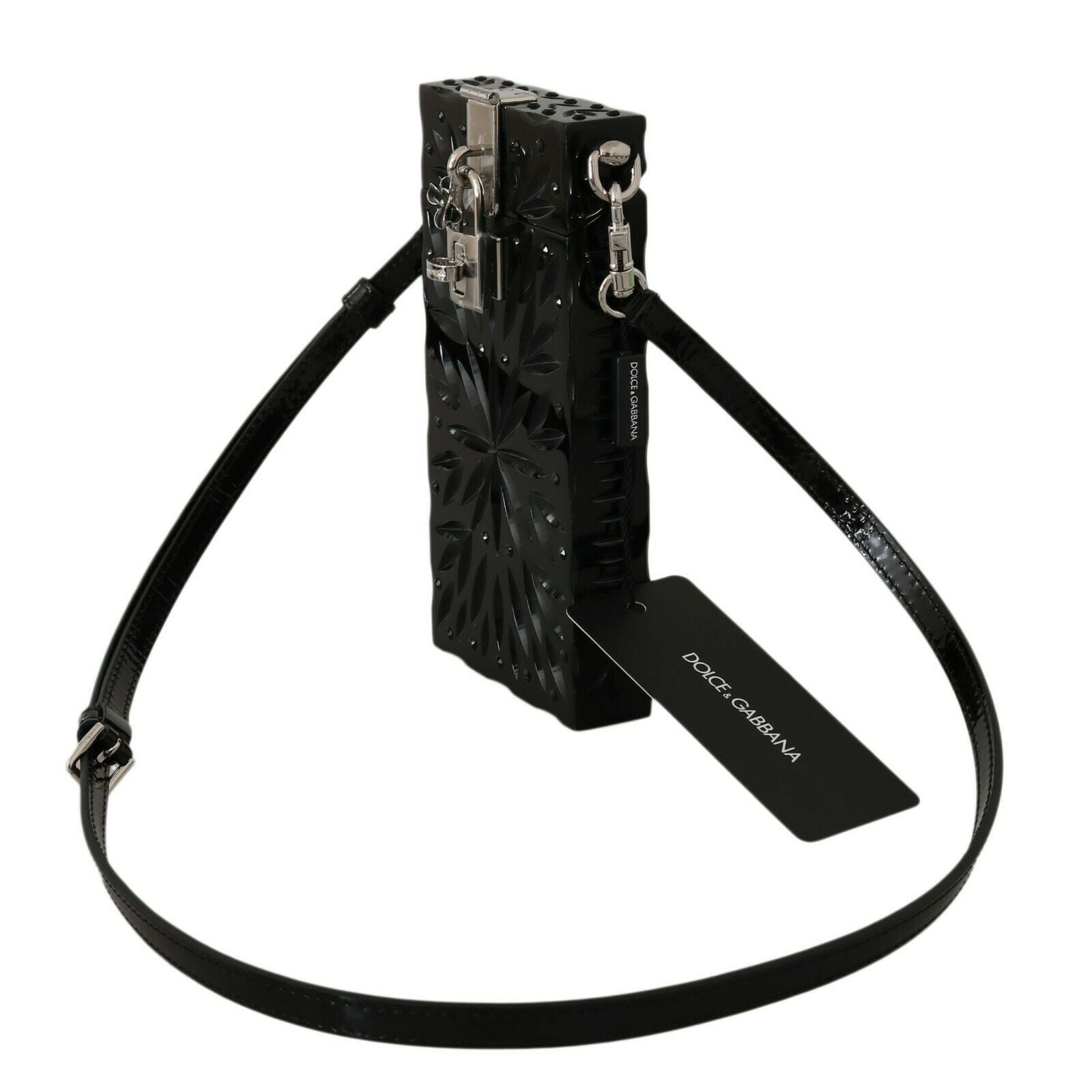 Dolce & Gabbana Black Crystal Plexiglass Cross Cigarette Case Holder | Regal Royce